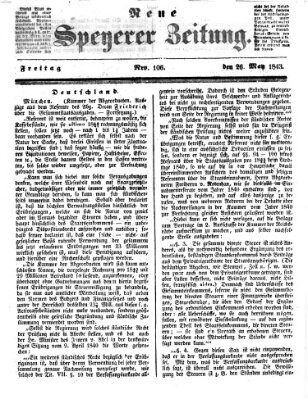 Neue Speyerer Zeitung Freitag 26. Mai 1843