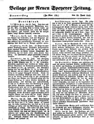 Neue Speyerer Zeitung Donnerstag 29. Juni 1843