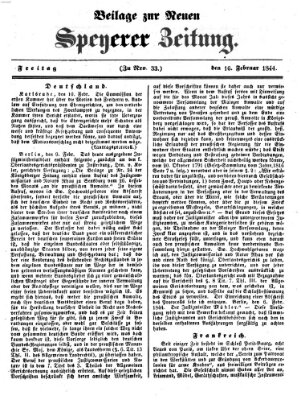 Neue Speyerer Zeitung Freitag 16. Februar 1844