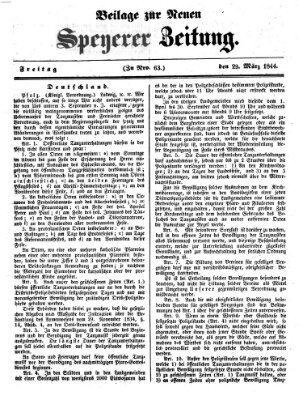Neue Speyerer Zeitung Freitag 29. März 1844
