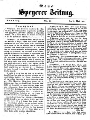 Neue Speyerer Zeitung Sonntag 5. Mai 1844
