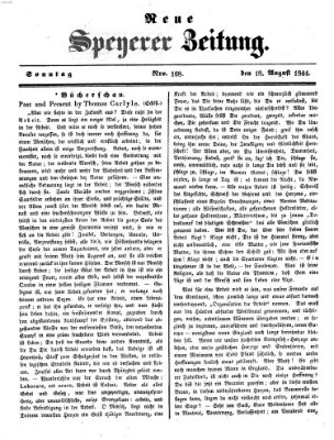 Neue Speyerer Zeitung Sonntag 18. August 1844