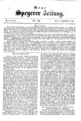 Neue Speyerer Zeitung Freitag 20. Dezember 1850