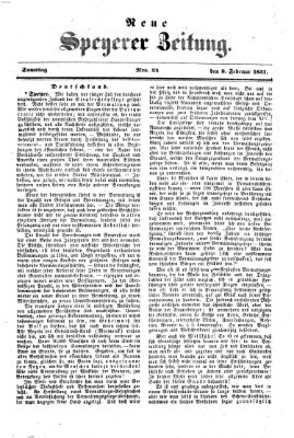 Neue Speyerer Zeitung Samstag 8. Februar 1851