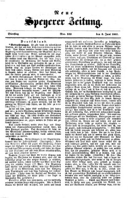 Neue Speyerer Zeitung Dienstag 3. Juni 1851