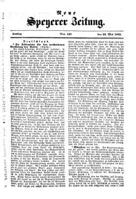 Neue Speyerer Zeitung Samstag 22. Mai 1852