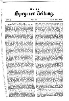 Neue Speyerer Zeitung Freitag 28. Mai 1852