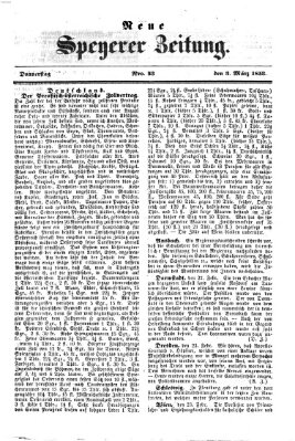 Neue Speyerer Zeitung Donnerstag 3. März 1853