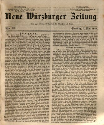 Neue Würzburger Zeitung Samstag 9. Mai 1840