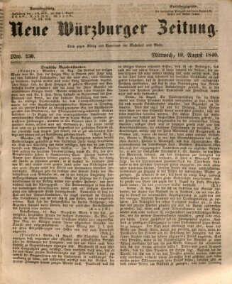 Neue Würzburger Zeitung Mittwoch 19. August 1840
