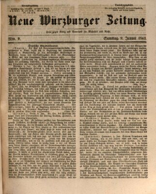 Neue Würzburger Zeitung Samstag 9. Januar 1841