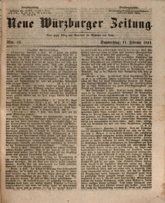 Neue Würzburger Zeitung Donnerstag 11. Februar 1841