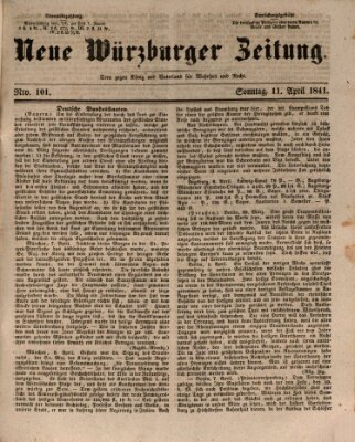 Neue Würzburger Zeitung Sonntag 11. April 1841