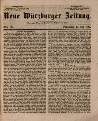 Neue Würzburger Zeitung Donnerstag 13. Mai 1841