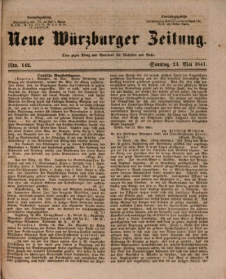 Neue Würzburger Zeitung Sonntag 23. Mai 1841