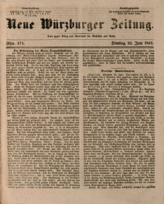 Neue Würzburger Zeitung Dienstag 22. Juni 1841