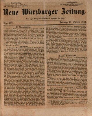 Neue Würzburger Zeitung Dienstag 26. Oktober 1841