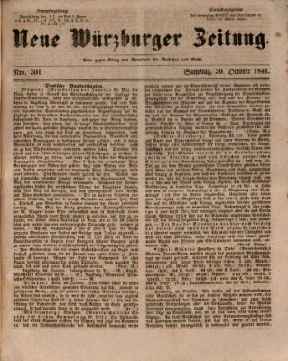 Neue Würzburger Zeitung Samstag 30. Oktober 1841