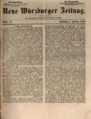 Neue Würzburger Zeitung Samstag 5. Februar 1842