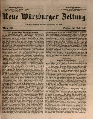 Neue Würzburger Zeitung Dienstag 26. Juli 1842