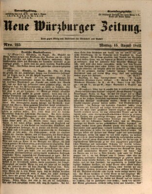 Neue Würzburger Zeitung Montag 15. August 1842