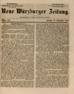 Neue Würzburger Zeitung Freitag 11. November 1842