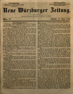 Neue Würzburger Zeitung Montag 13. März 1843