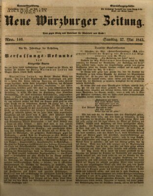 Neue Würzburger Zeitung Samstag 27. Mai 1843
