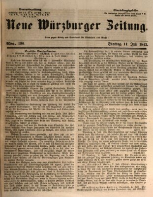 Neue Würzburger Zeitung Dienstag 11. Juli 1843
