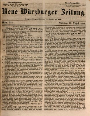 Neue Würzburger Zeitung Samstag 12. August 1843