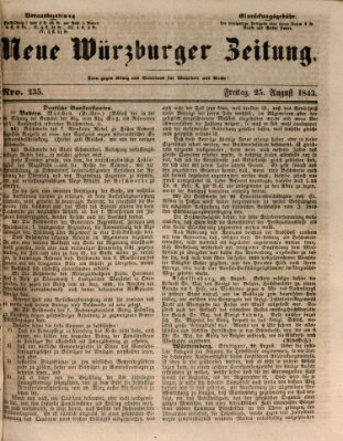 Neue Würzburger Zeitung Freitag 25. August 1843