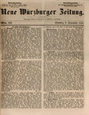Neue Würzburger Zeitung Samstag 9. September 1843