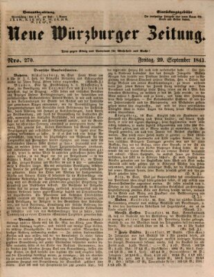Neue Würzburger Zeitung Freitag 29. September 1843