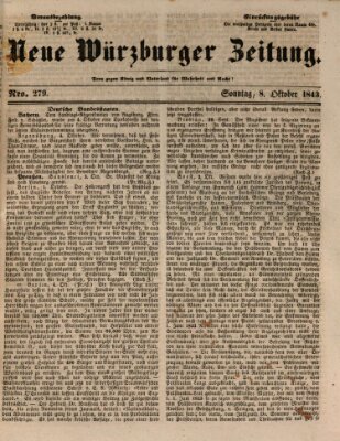 Neue Würzburger Zeitung Sonntag 8. Oktober 1843