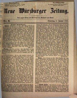 Neue Würzburger Zeitung Samstag 6. Januar 1844