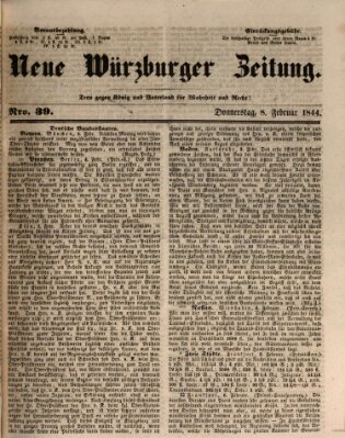 Neue Würzburger Zeitung Donnerstag 8. Februar 1844