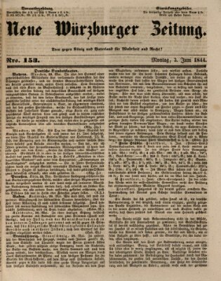 Neue Würzburger Zeitung Montag 3. Juni 1844