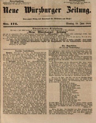 Neue Würzburger Zeitung Montag 24. Juni 1844