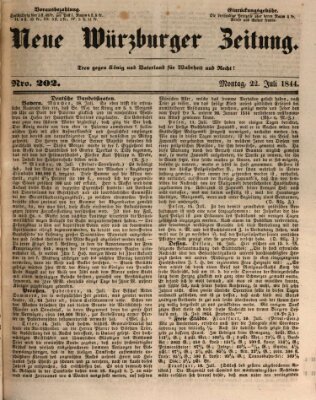 Neue Würzburger Zeitung Montag 22. Juli 1844