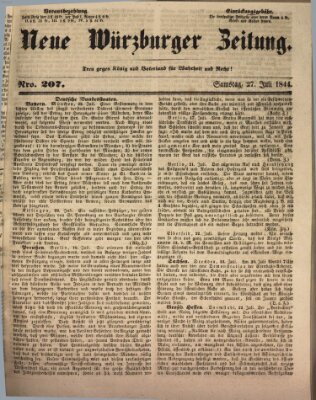 Neue Würzburger Zeitung Samstag 27. Juli 1844