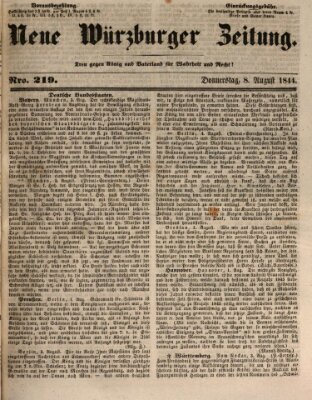 Neue Würzburger Zeitung Donnerstag 8. August 1844