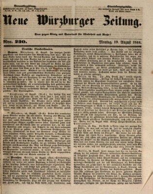 Neue Würzburger Zeitung Montag 19. August 1844