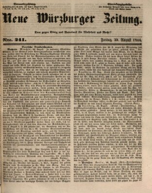 Neue Würzburger Zeitung Freitag 30. August 1844