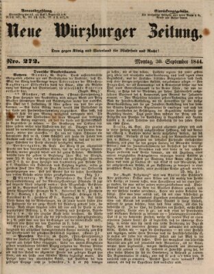 Neue Würzburger Zeitung Montag 30. September 1844
