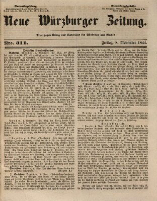 Neue Würzburger Zeitung Freitag 8. November 1844