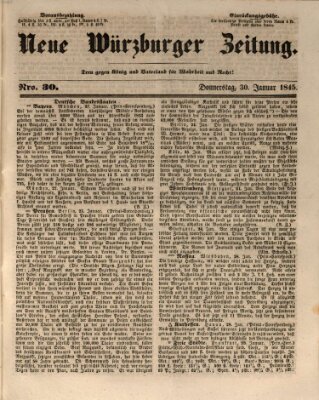 Neue Würzburger Zeitung Donnerstag 30. Januar 1845