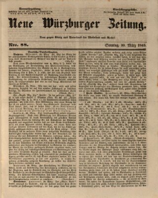 Neue Würzburger Zeitung Sonntag 30. März 1845
