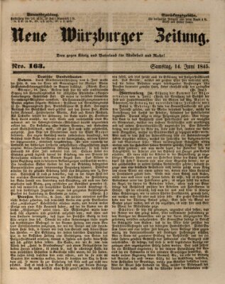 Neue Würzburger Zeitung Samstag 14. Juni 1845