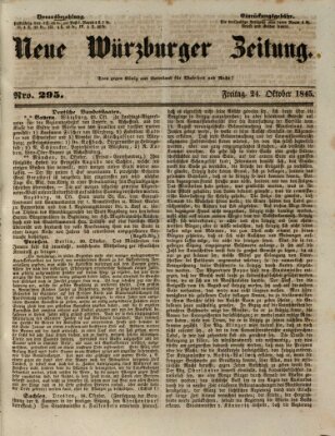 Neue Würzburger Zeitung Freitag 24. Oktober 1845