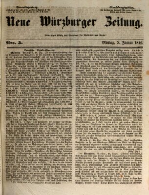 Neue Würzburger Zeitung Montag 5. Januar 1846